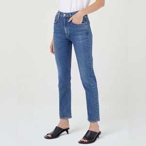Agolde Blue Straight Leg Jeans